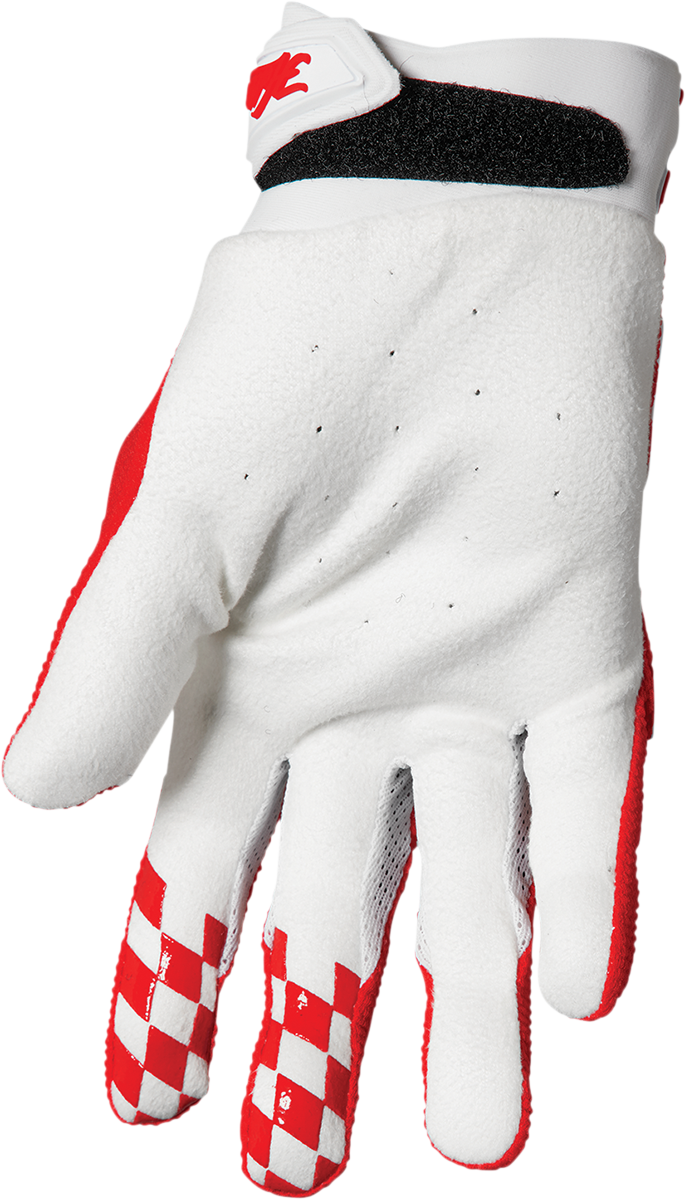 GUANTES THOR HALLMAN DIGIT BLANCO/ROJO