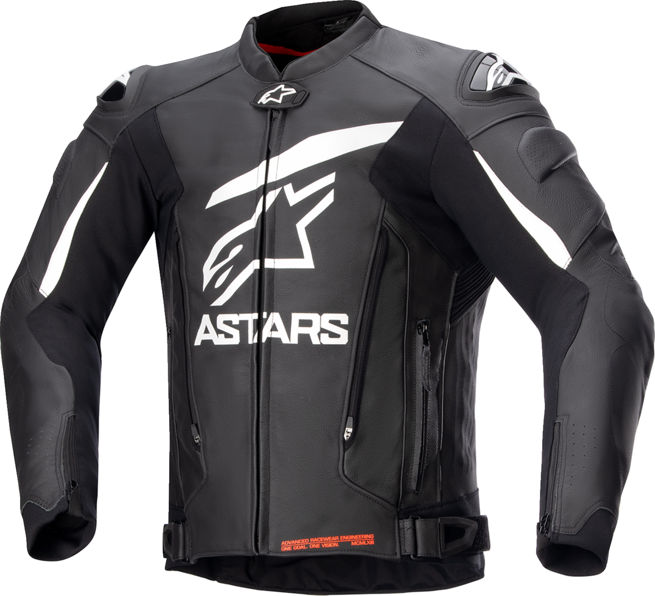 CHAQUETA ALPINESTARS GP PLUS R V4 CUERO NEGRO/BLANCO