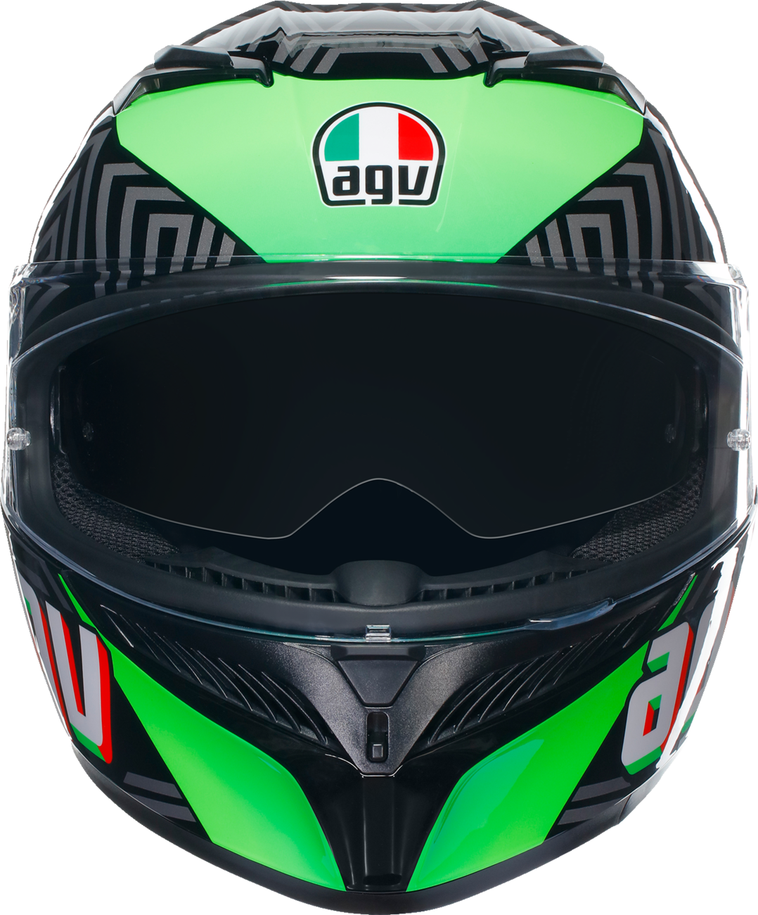 CASCO INTEGRAL AGV K3 KAMALEON NEGRO ROJO VERDE