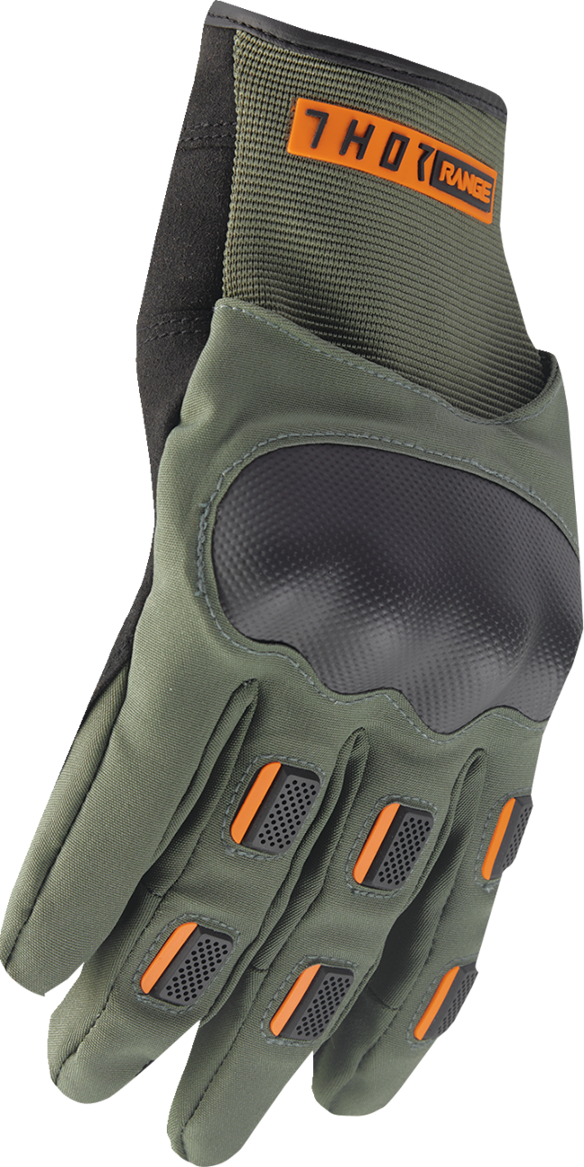 GUANTES THOR RANGE EJERCITO/NARANJA