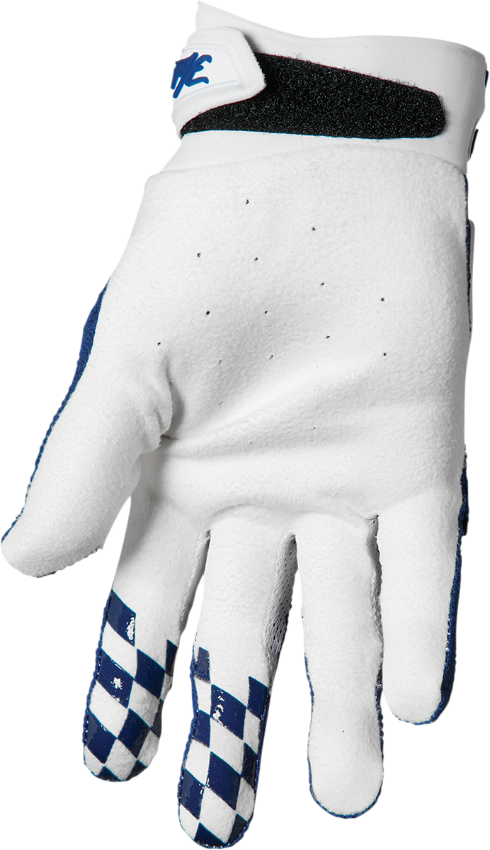 GUANTES THOR HALLMAN DIGIT BLANCO/AZUL MARINO