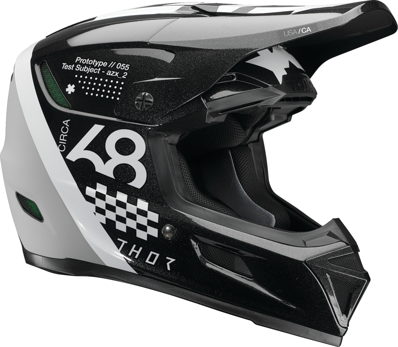 CASCO INTEGRAL THOR REFLEX SPORT RIOT NEGRO/BLANCO