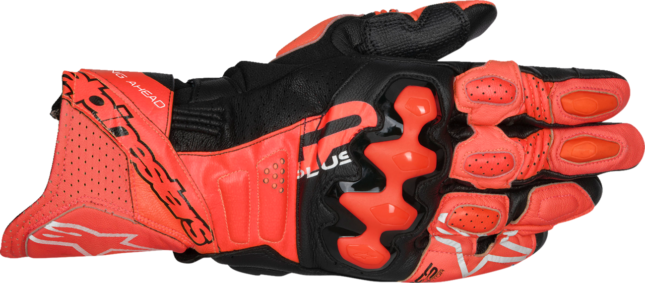 GUANTES DE CUERO ALPINESTARS GP PLUS R V3 ROJO BRILLANTE/ROJO FLUORESCENTE