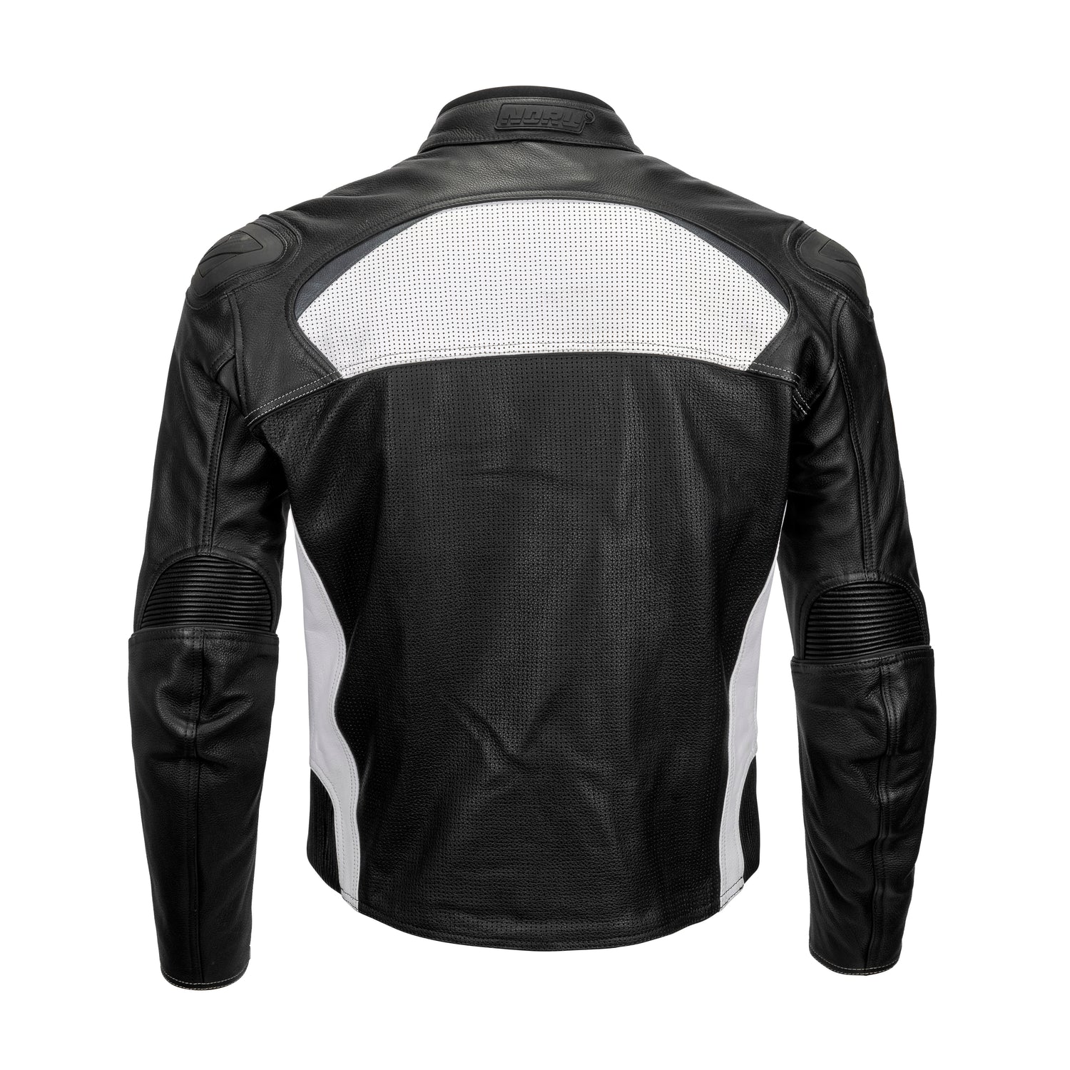 CHAQUETA DE CUERO NORU MARUCHI NEGRO/BLANCO