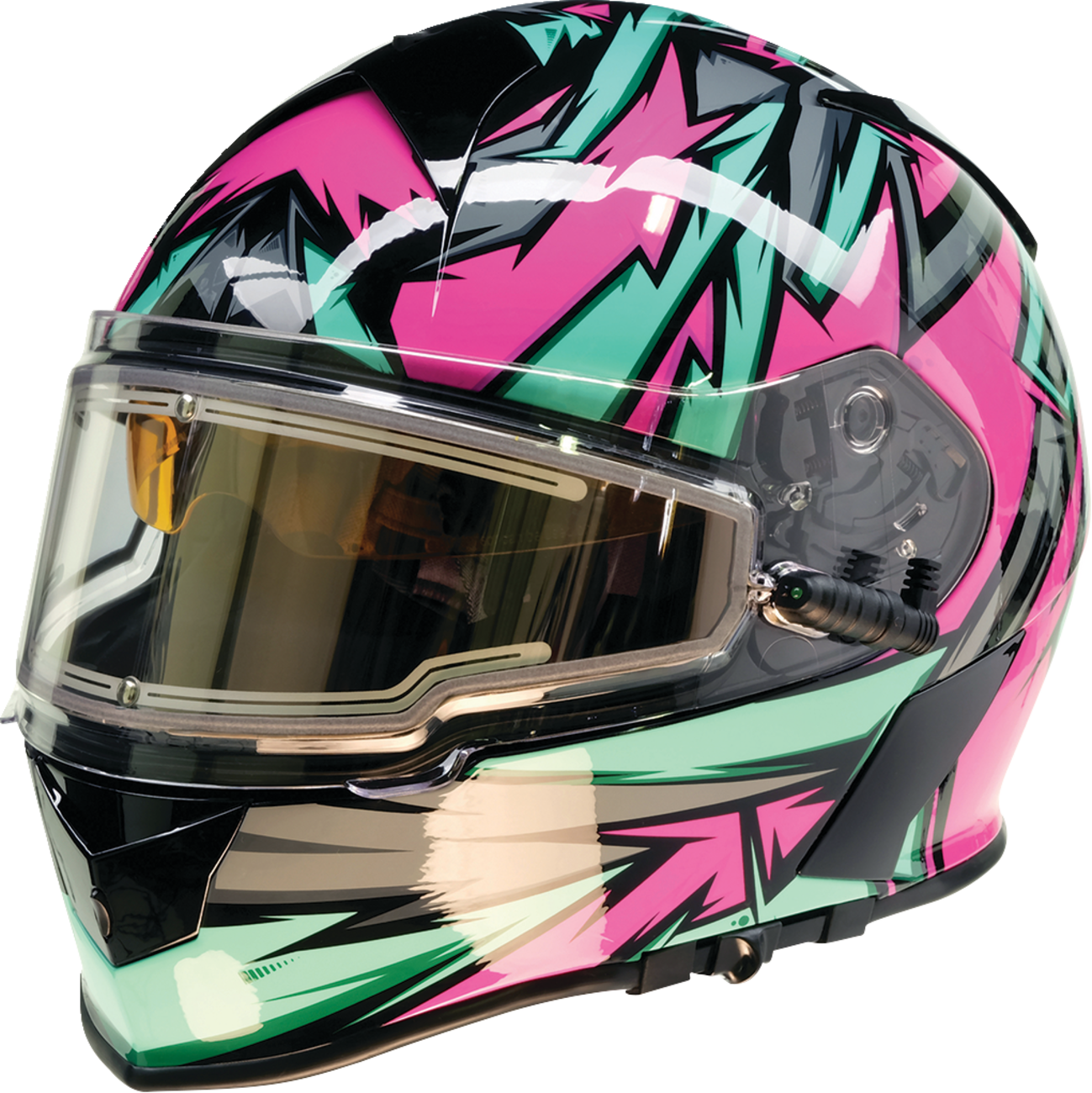 CASCO INTEGRAL Z1R WARRANT NEURON ROSA/TURQUESA