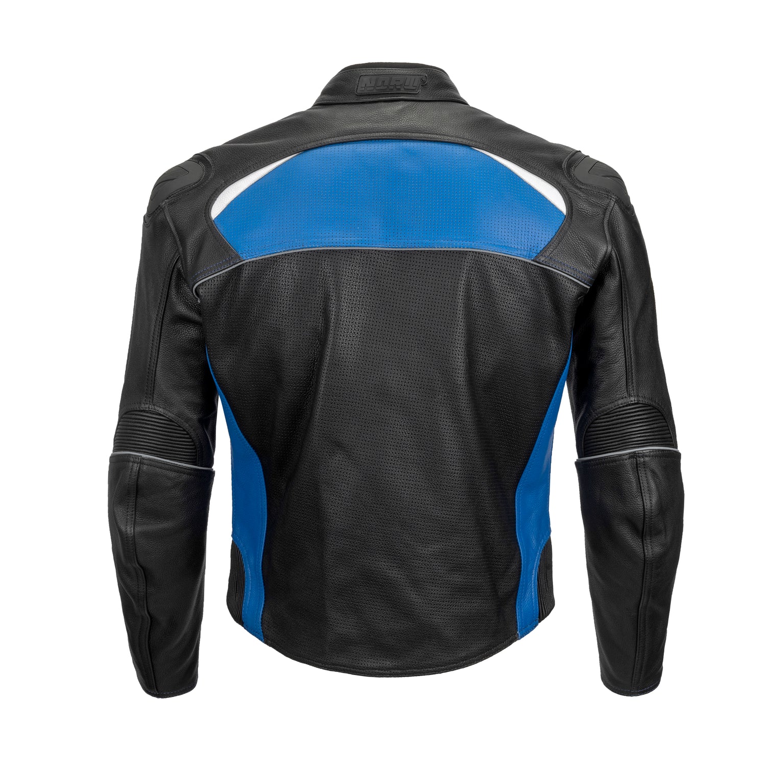 CHAQUETA DE CUERO NORU MARUCHI NEGRO AZUL