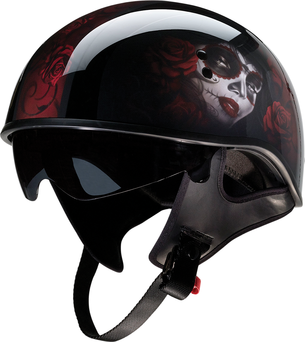 CASCO INTEGRAL Z1R VAGRANT RED CATRINA NEGRO/ROJO