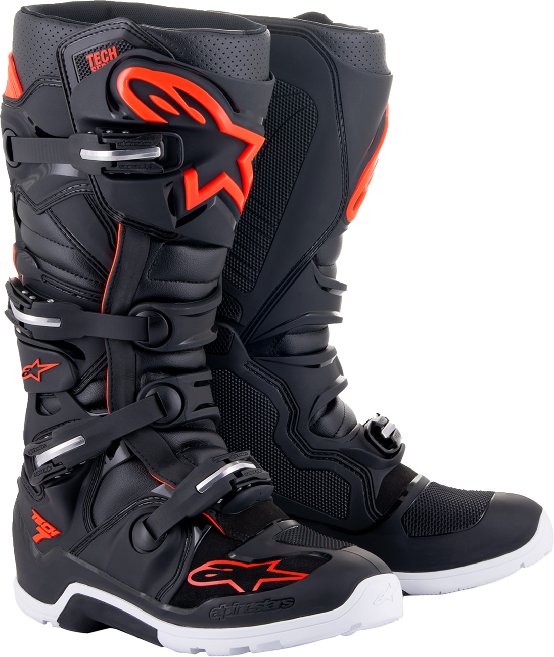 BOTAS ALPINESTARS TECH 7 ENDURO COLOR NEGRO/ROJO FLUORESCENTE