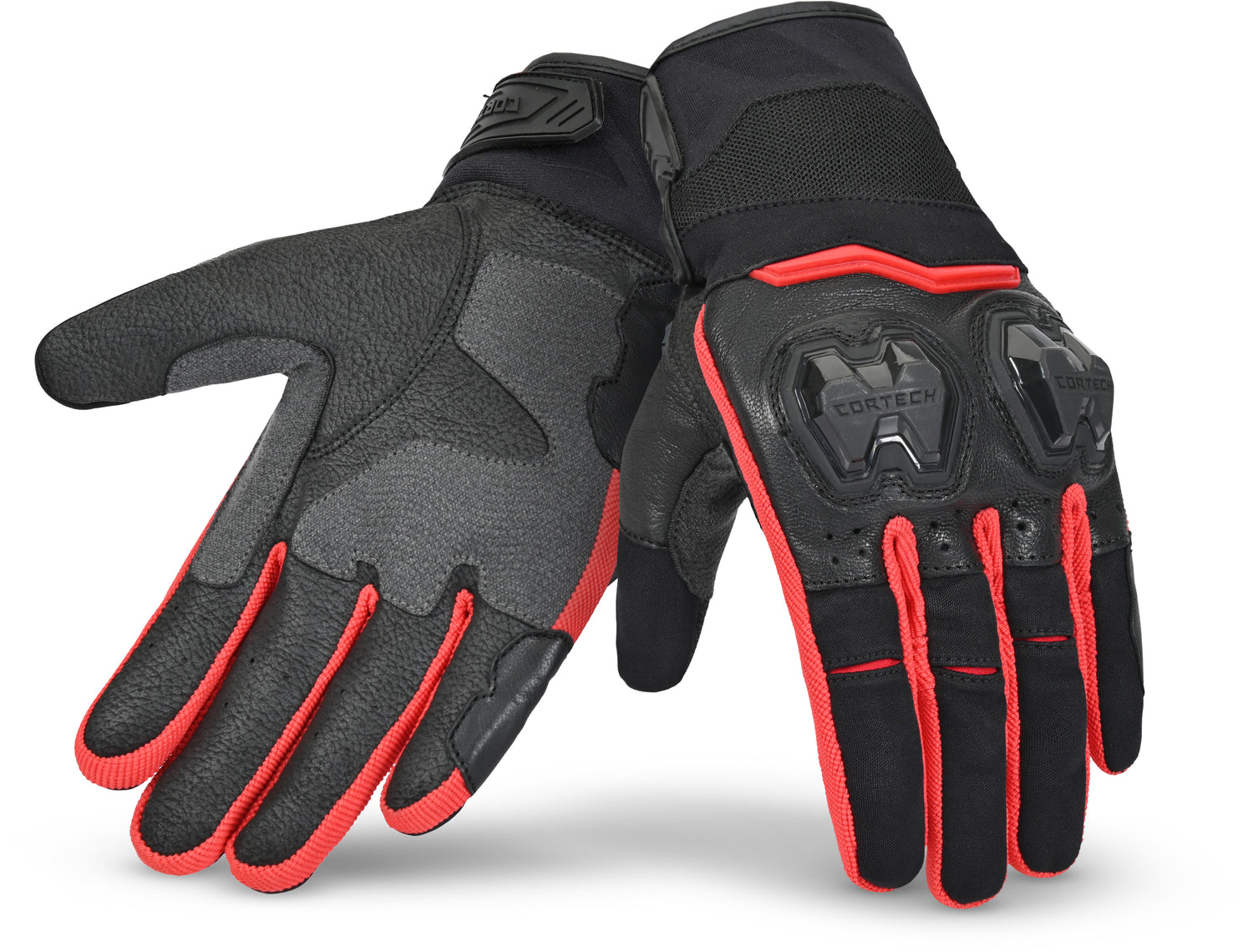 GUANTES DEPORTIVOS CORTECH SPORT LITE NEGRO ROJO