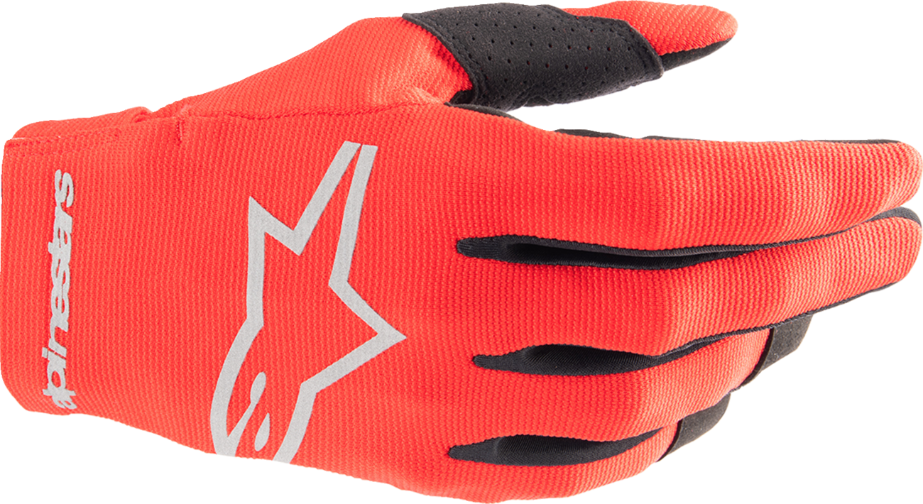 GUANTES ALPINESTARS YOUTH RADAR ROJO/PLATA PARA NINO