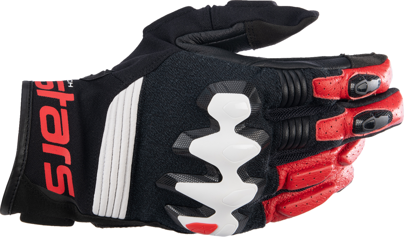 GUANTES ALPINESTARS HALO NEGRO/BLANCO/ROJO
