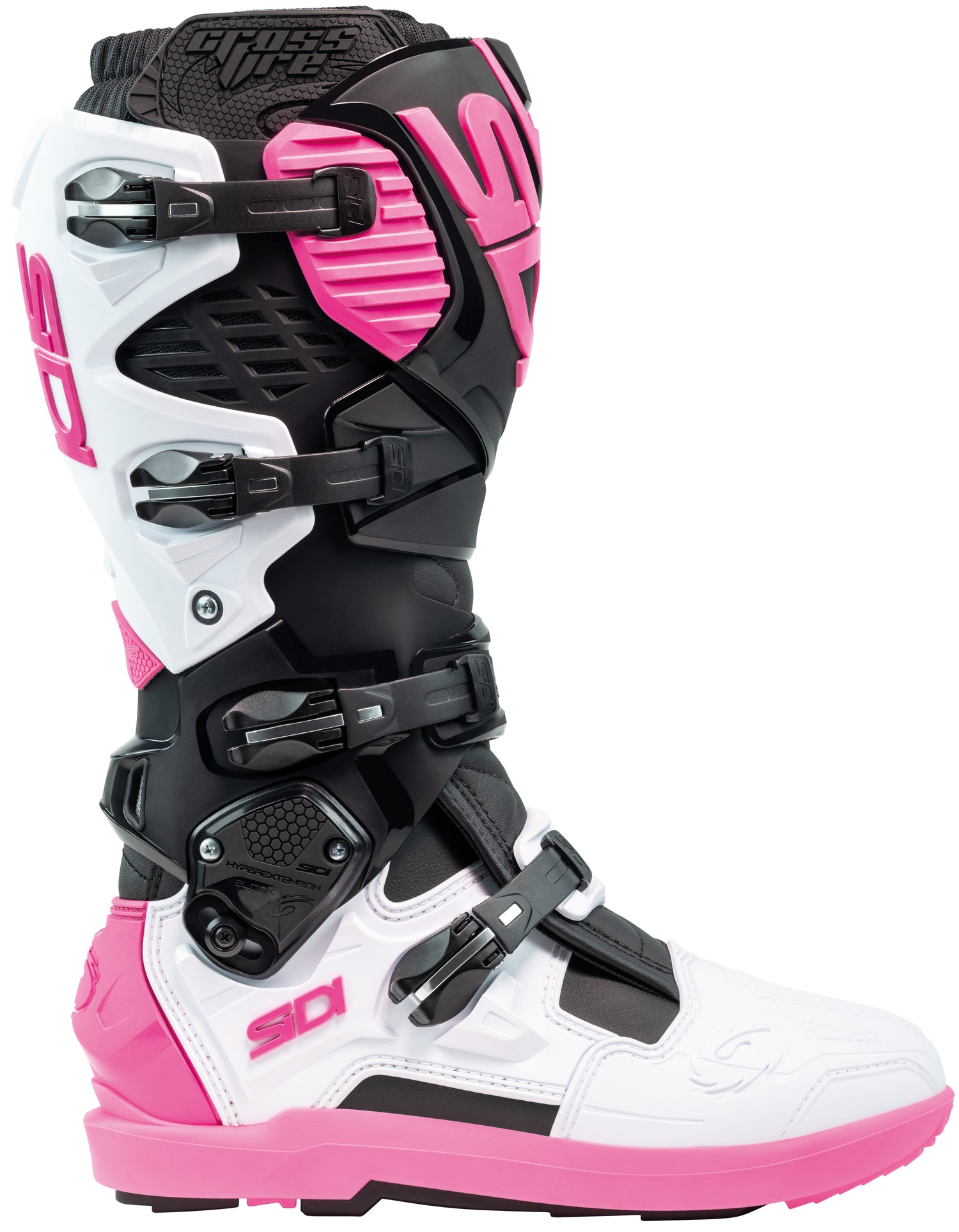 BOTAS DE MOTOCROSS SIDI CROSSFIRE 3 SRS NEGRO/BLANCO/ROSADO