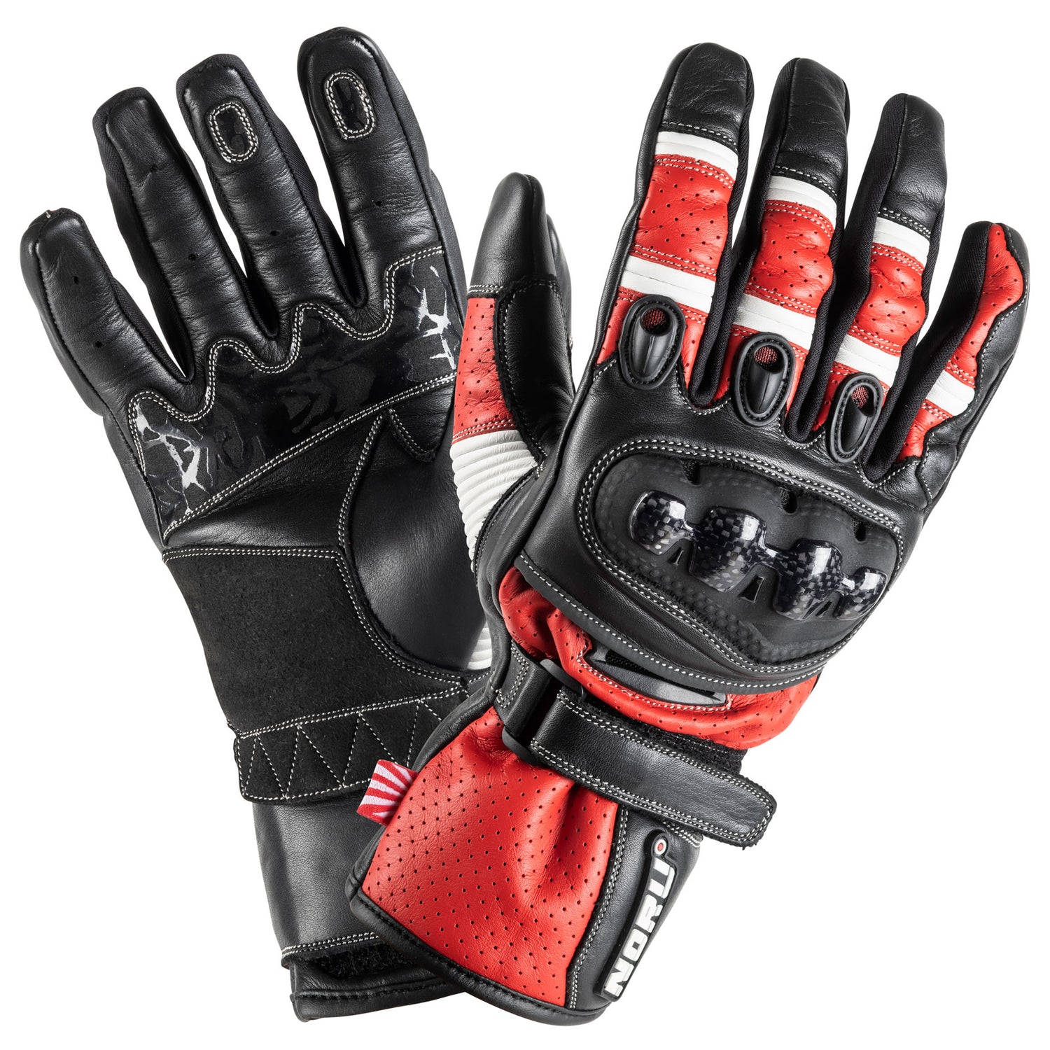 GUANTES DEPORTIVOS NORU SOKUDO ROJO NEGRO BLANCO