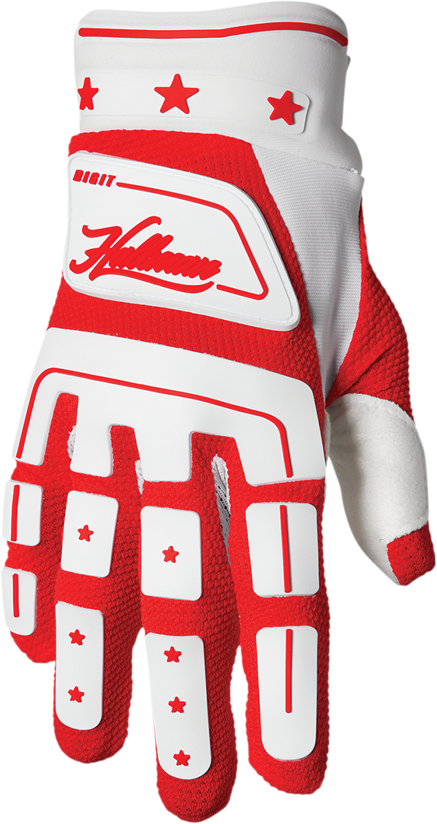 GUANTES THOR HALLMAN DIGIT BLANCO/ROJO