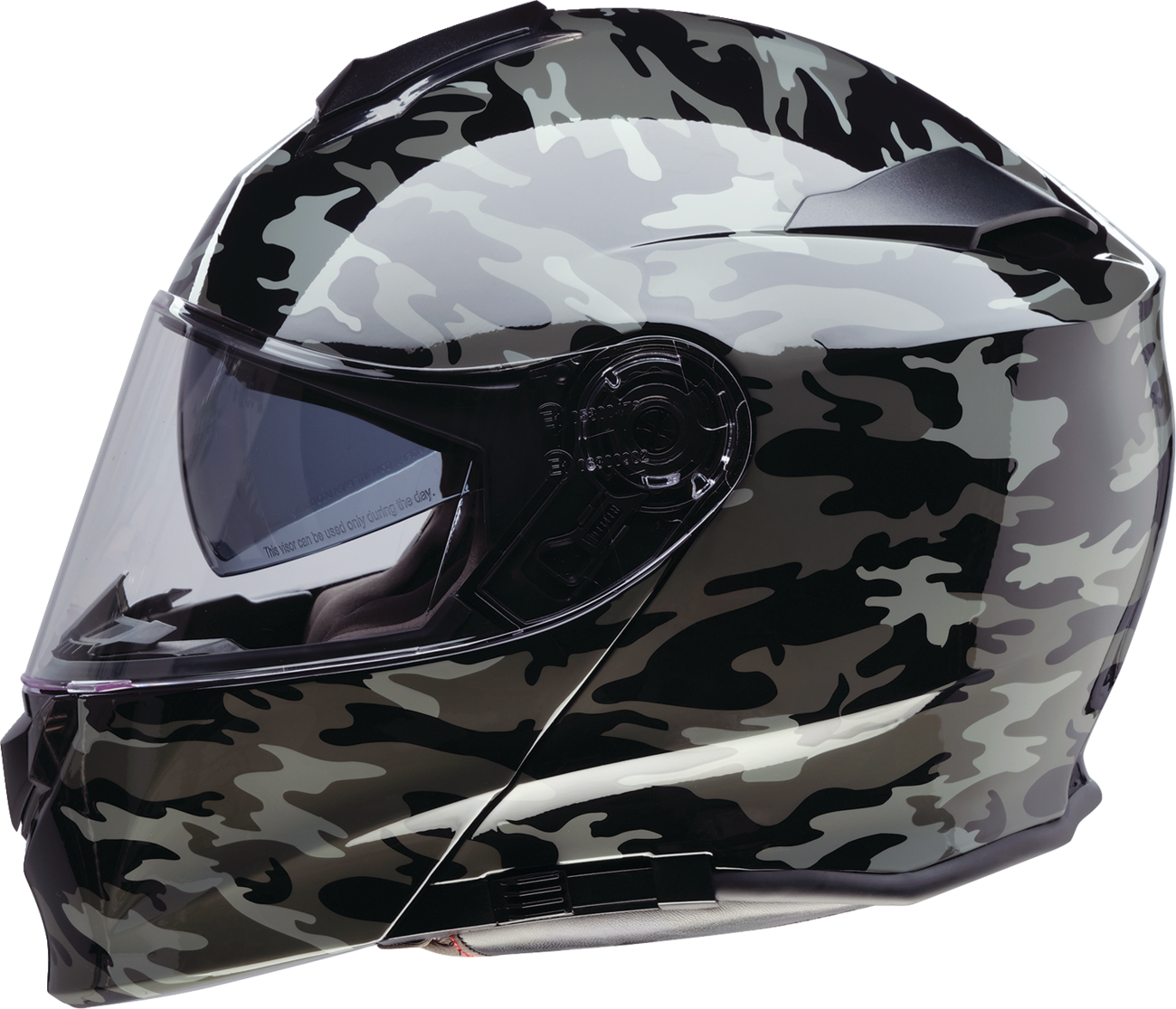 CASCO ABATIBLE Z1R SOLARIS 2.0 CAMUFLAJE NEGRO/GRIS