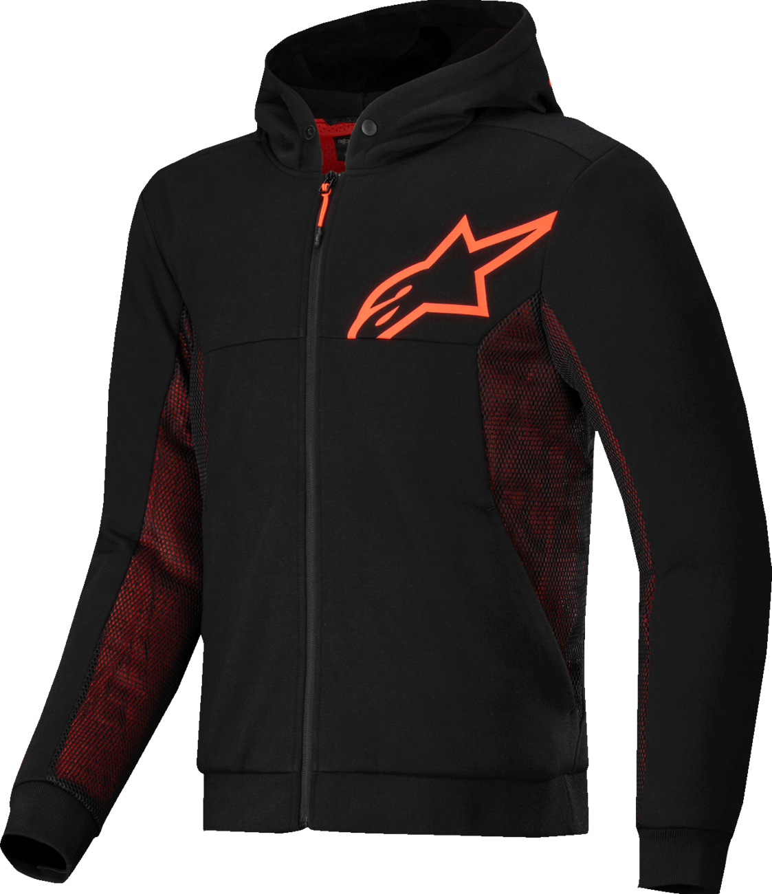 CHAQUETA BUZO ALPINESTARS CHROME AIR NEGRO/ROJO