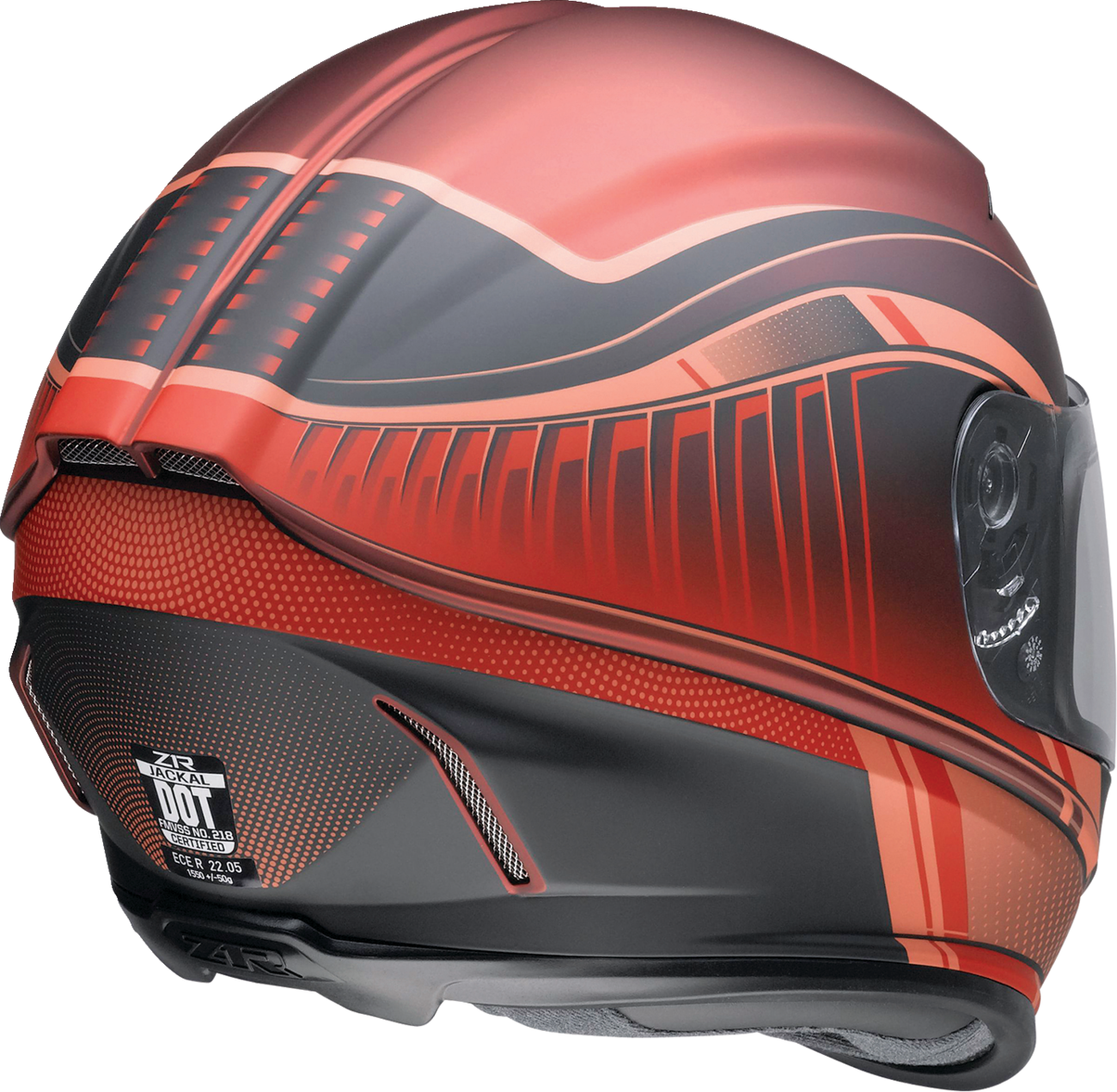 CASCO INTEGRAL Z1R JACKAL DARK MATTER ROJO