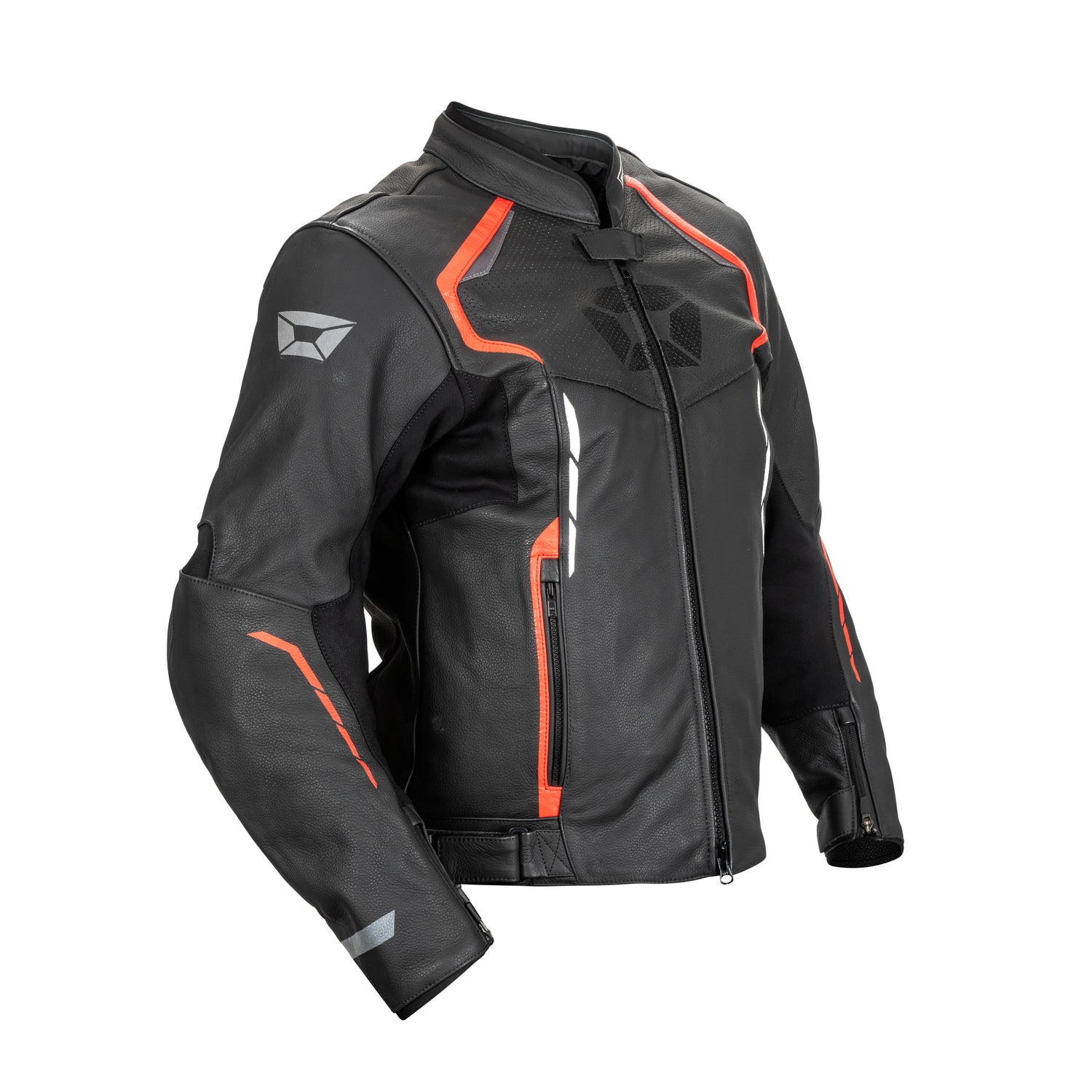 CHAQUETA DE CUERO CORTECH CHICANE NEGRO/ROJO