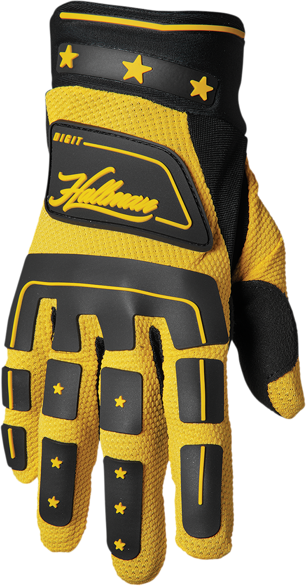 GUANTES THOR HALLMAN DIGIT NEGRO/AMARILLO