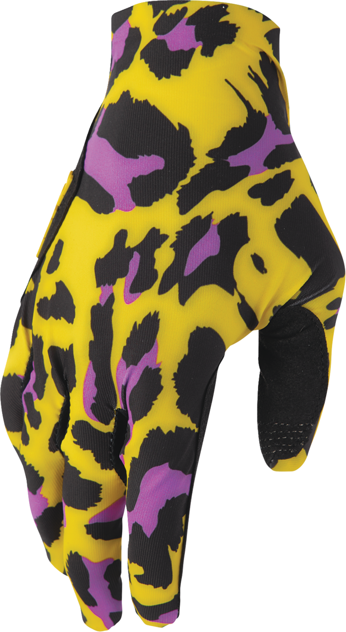 GUANTES THOR SPORTMODE CHEETAH AMARILLO/MORADO