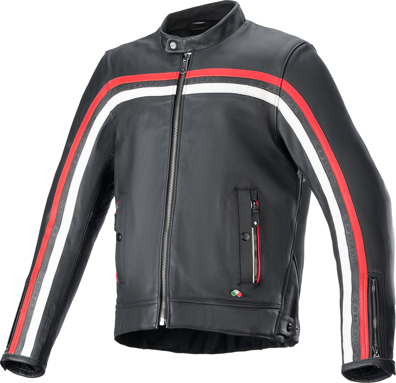CHAQUETA ALPINESTARS DYNO CUERO NEGRO/ROJO