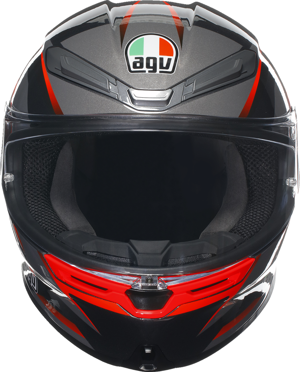 CASCO AGV K6S SLASHCUT NEGRO GRIS ROJO