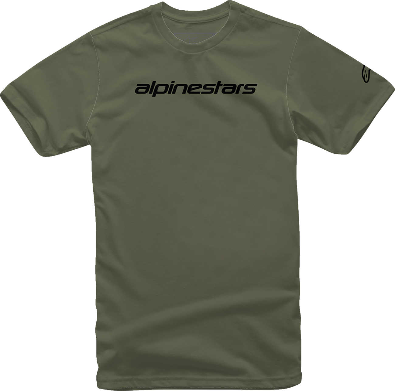 CAMISETA ALPINESTARS LINEAR WORDMARK MILITAR/NEGRO