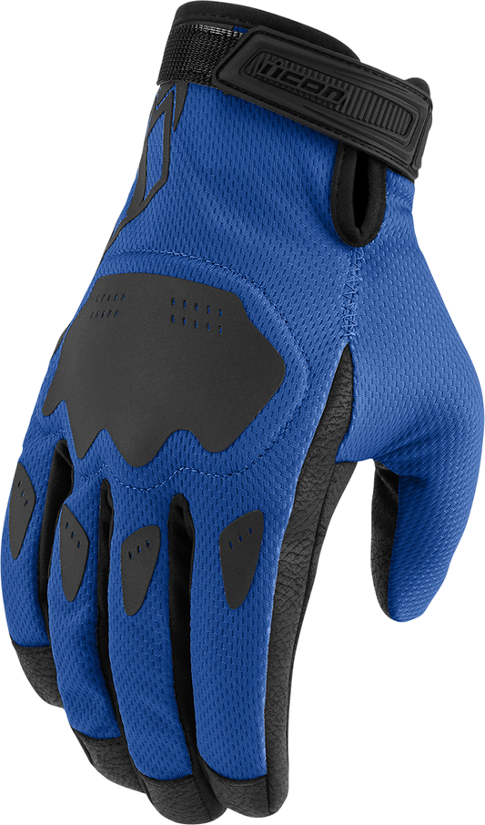 GUANTES ICON HOOLIGAN   CE  AZUL