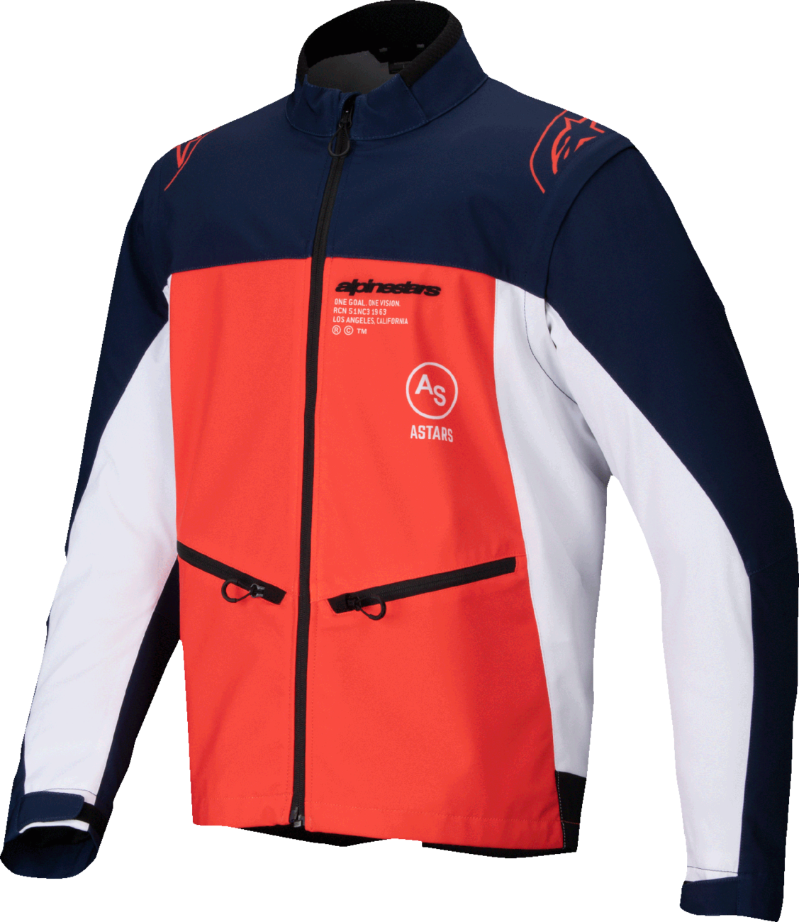 CHAQUETA SOFTSHELL ALPINESTARS LITE-DURA AZUL/NARANJA/BLANCO