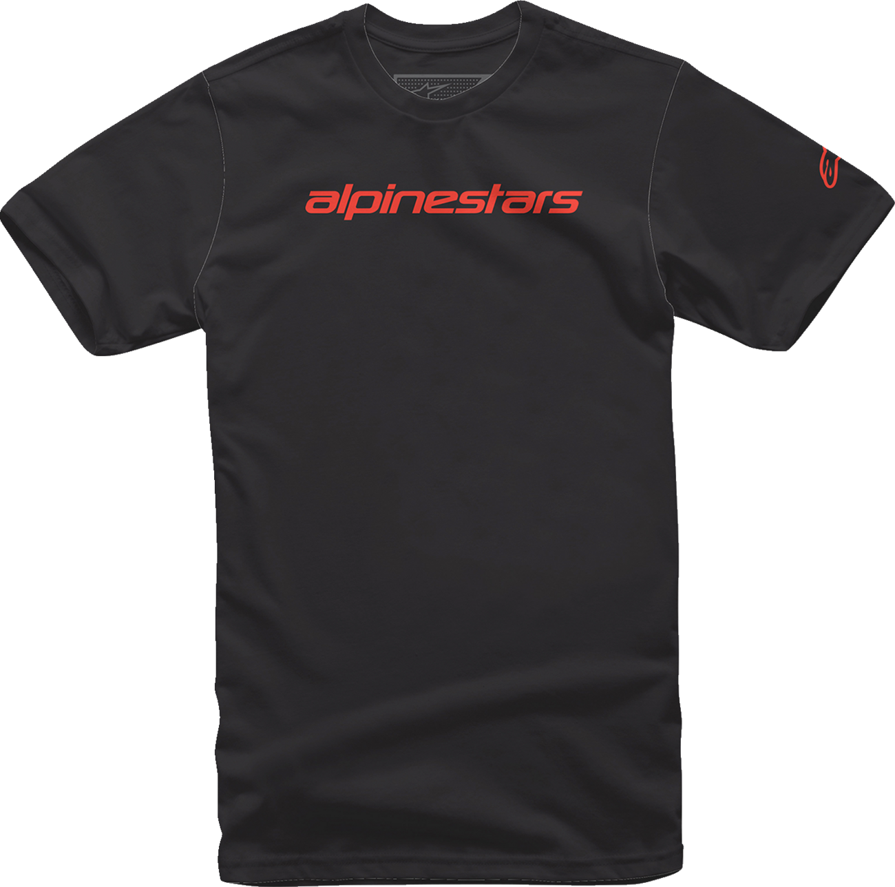 CAMISETA ALPINESTARS LINEAR WORD MARCA PALABRA LINEAL NEGRA/ROJA