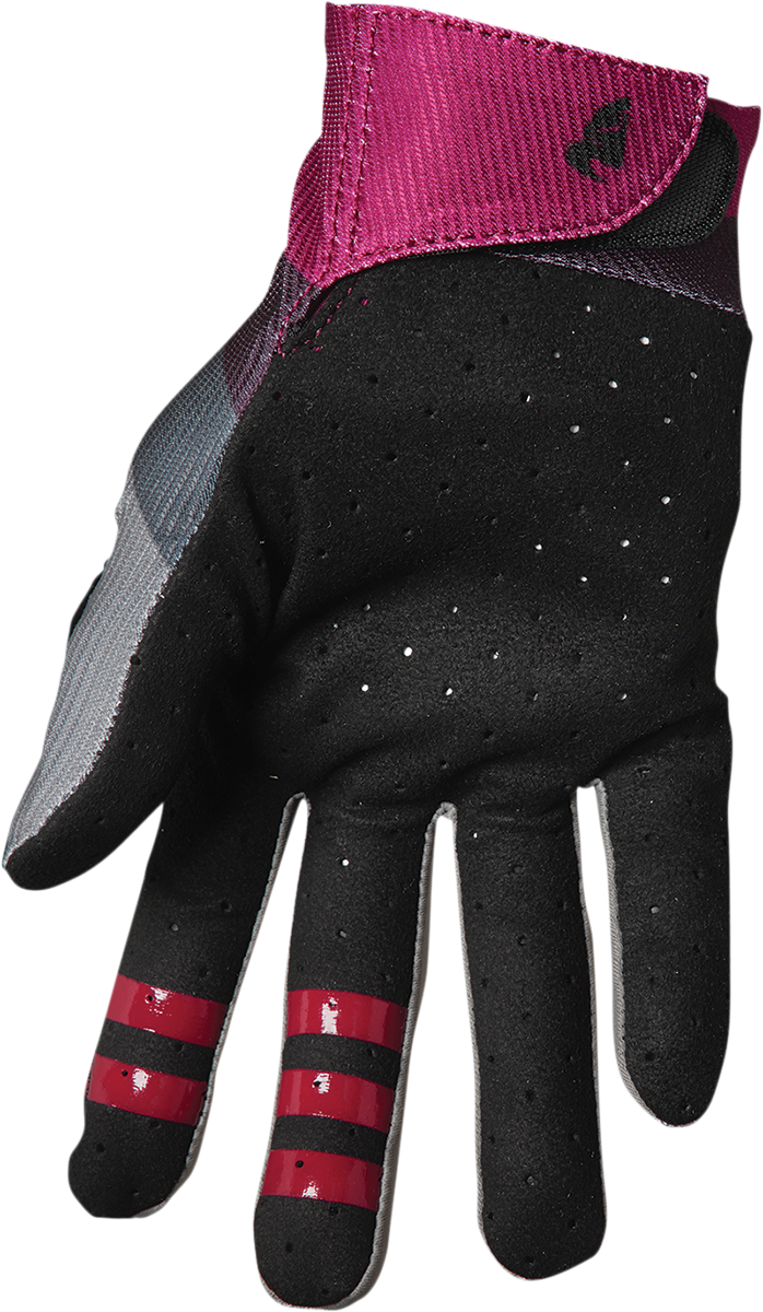 GUANTES THOR ASSIST REACT GRIS/PÚRPURA