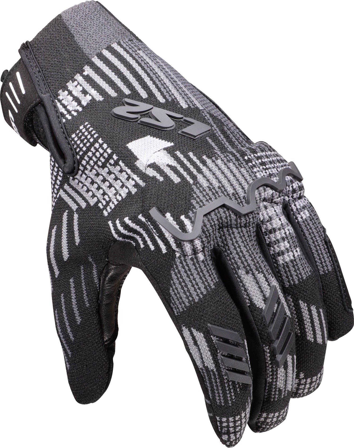 GUANTES DEPORTIVOS LS2 ALFA PARA DAMA NEGRO GRIS