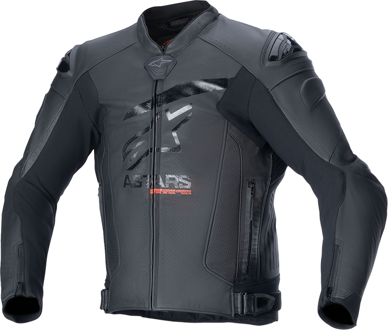 CHAQUETA ALPINESTARS GP PLUS R V4 FLUJO DE AIRE CUERO NEGRO/NEGRO 54