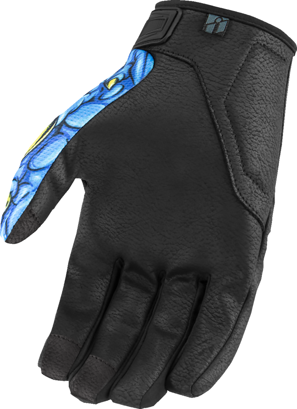 GUANTES ICON HOOLIGAN KRYOLA KREEP AZUL