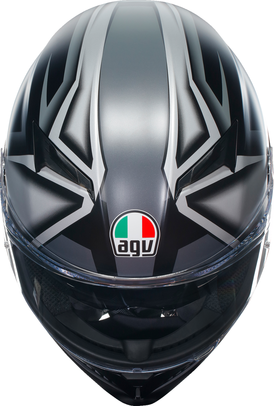 CASCO AGV K3 COMPOUND GRIS NEGRO MATE