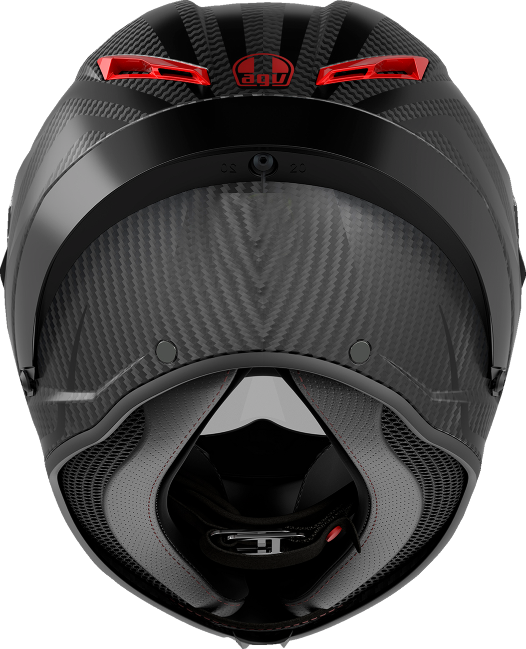 CASCO AGV PISTA GP RR INTREPIDO ROJO NEGRO CARBON MATE