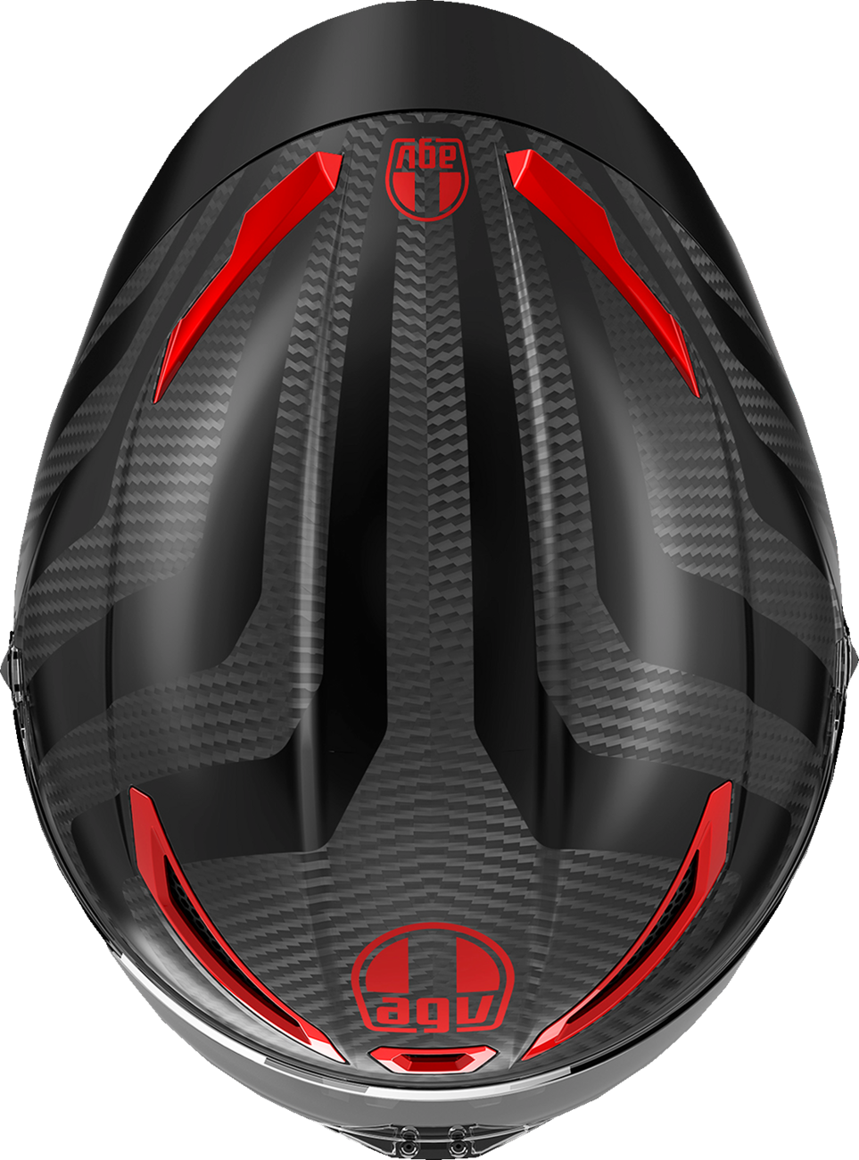 CASCO AGV PISTA GP RR INTREPIDO ROJO NEGRO CARBON MATE