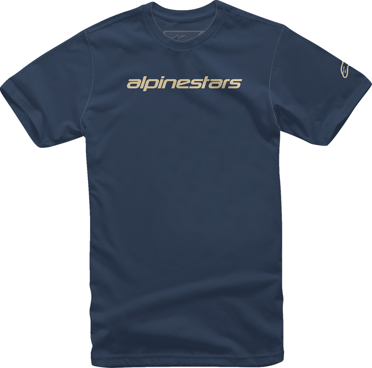 CAMISETA ALPINESTARS LINEAR WORD GRAFICO LINEAL AZUL MARINO/TAN