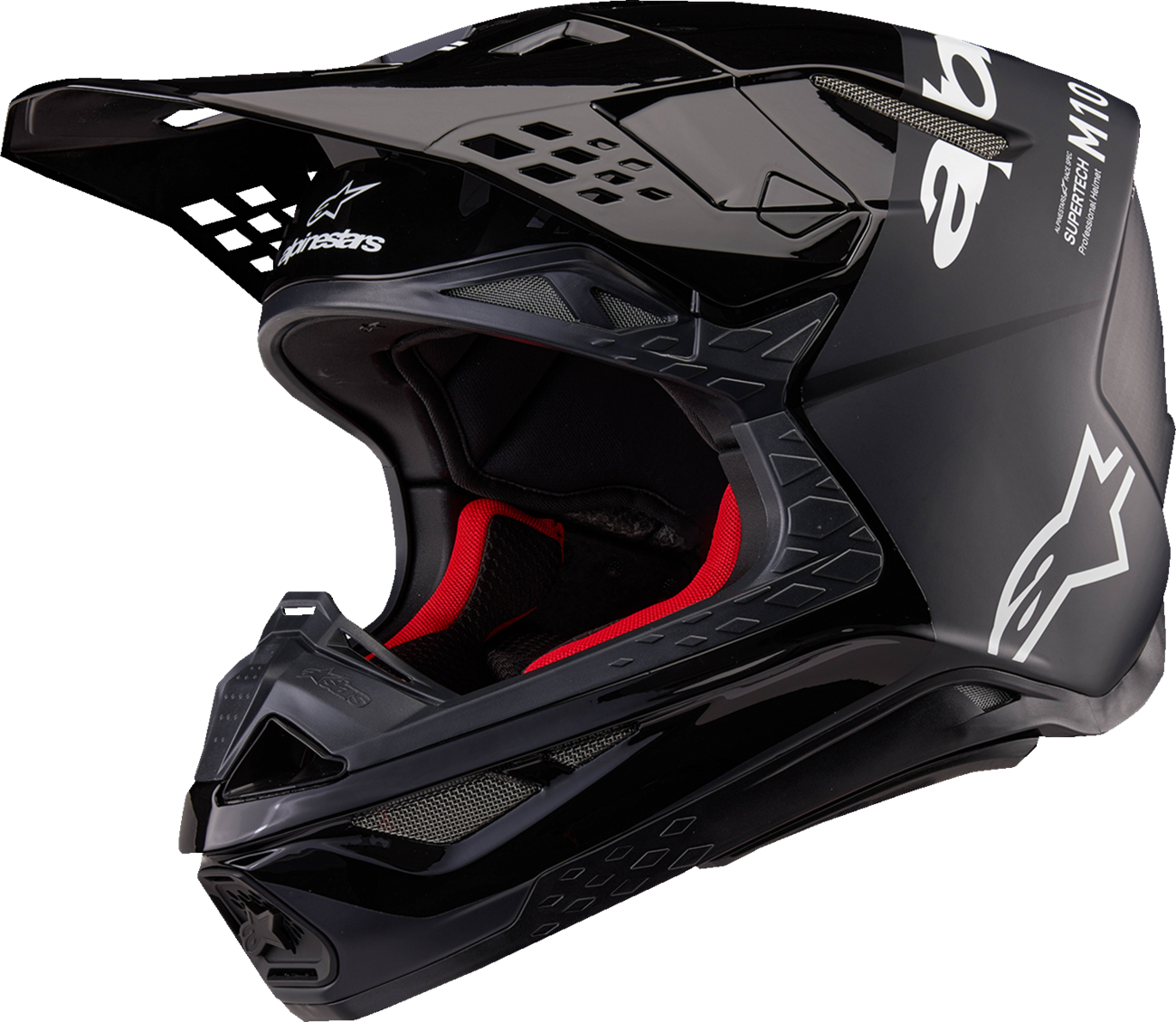 CASCO MOTOCROSS ALPINESTARS SUPERTECH M10 FLOOD NEGRO GRIS