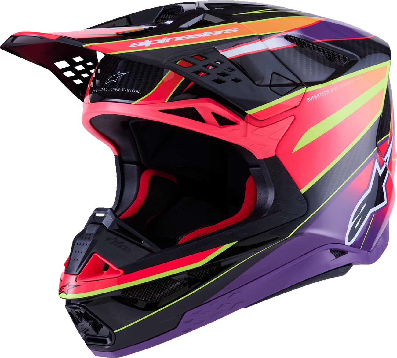 CASCO INTEGRAL ALPINESTARS SUPERTECH M10 ERA ROSA/VIOLETA/AMARILLO FLUORESCENTE BRILLANTE