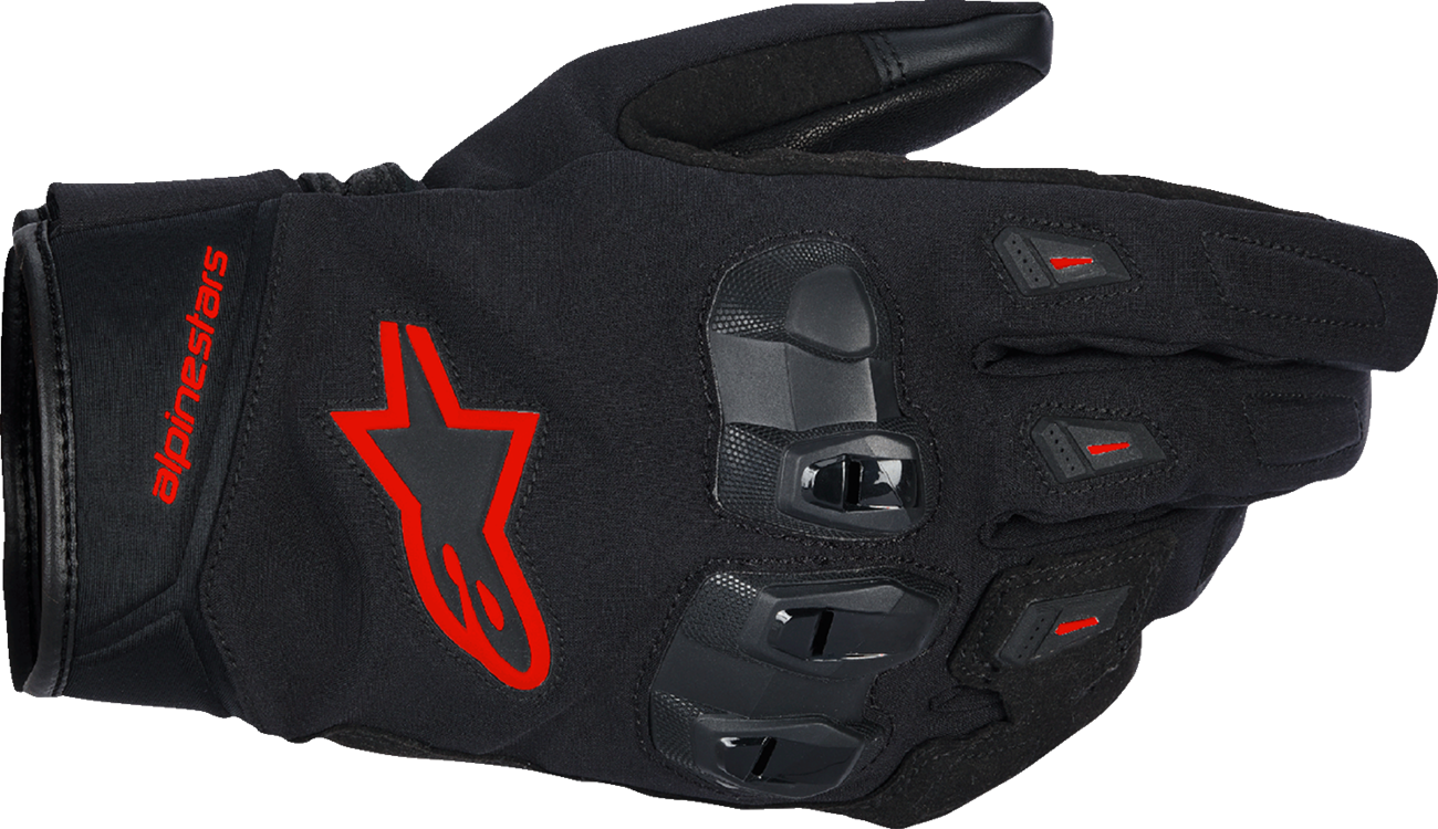 GUANTES ALPINESTARS SP X Z WP NEGRO/ROJO FLUORESCENTE