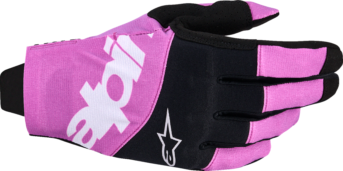 GUANTES ALPINESTARS TECHSTAR NEGRO/GRIS CLARO/MORADO