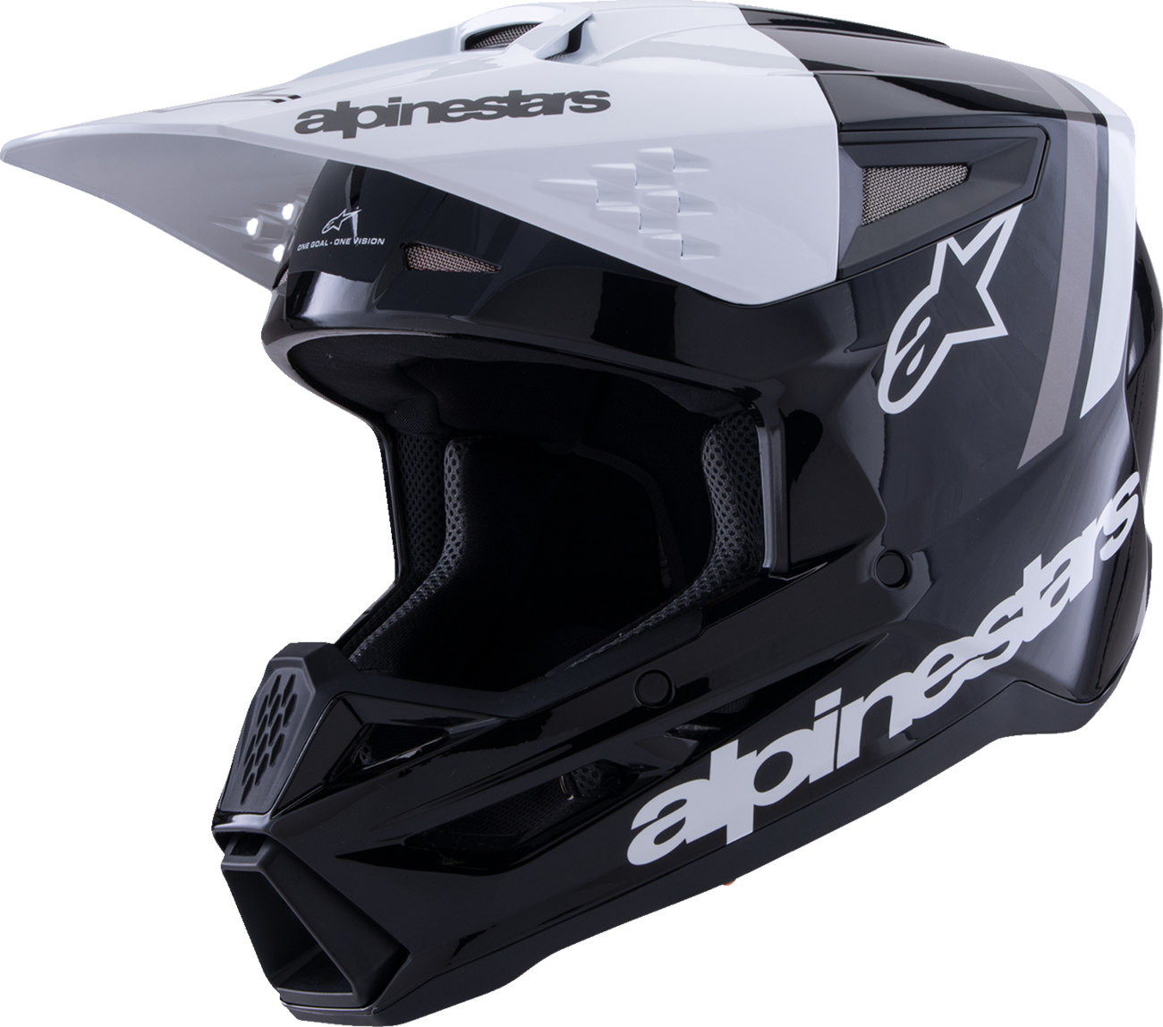 CASCO ALPINESTARS SM3 RADIUM NEGRO/BLANCO/GRIS BRILLANTE PARA MOTOCROSS
