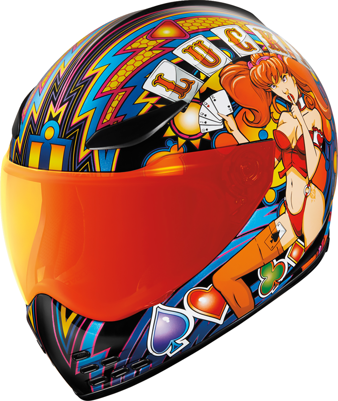 CASCO INTEGRAL ICON DOMAIN LUCKY LID 4 ROJO