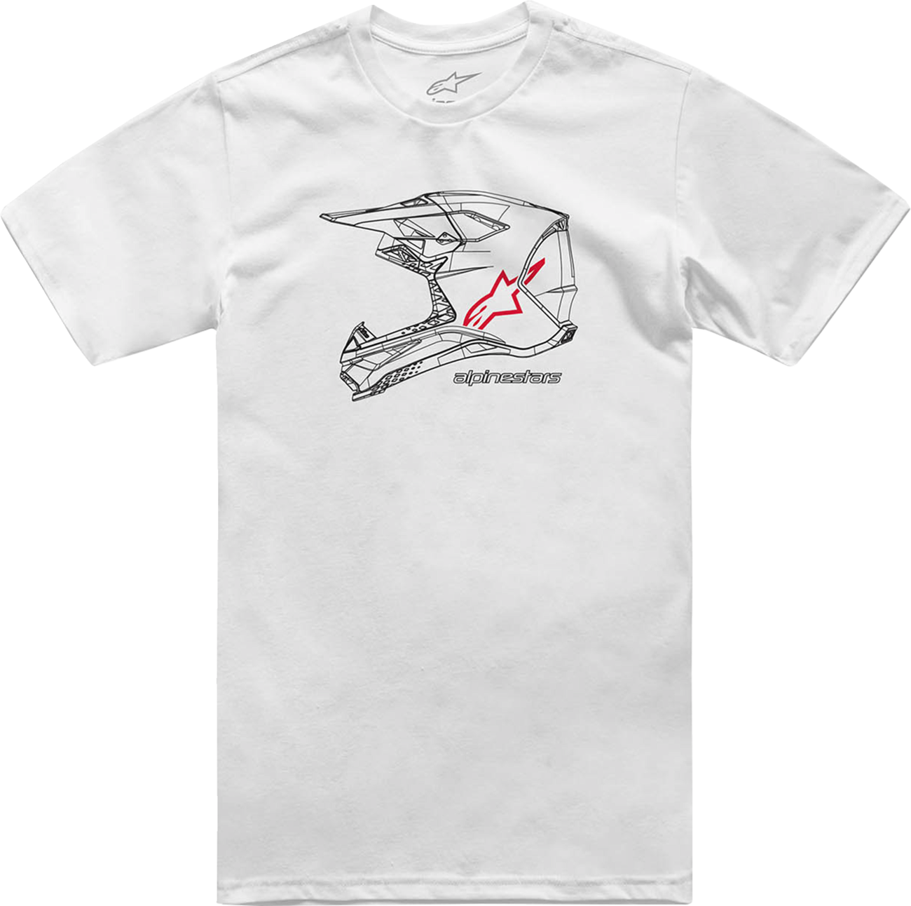 CAMISETA ALPINESTARS MX HELMET ARTE BLANCA