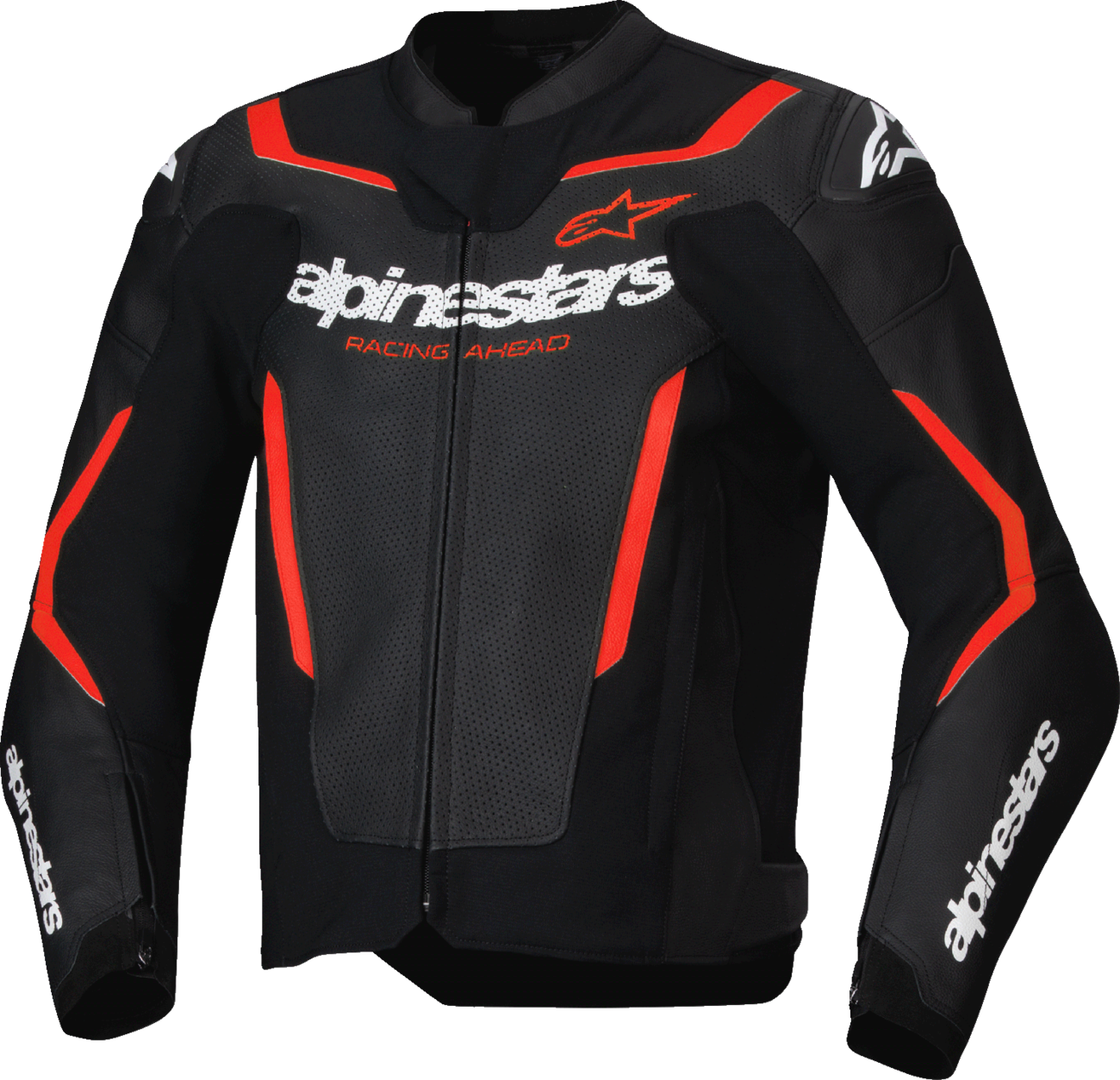 CHAQUETA DE CUERO ALPINESTARS GP FORCE V2 AIRFLOW NEGRO/ROJO