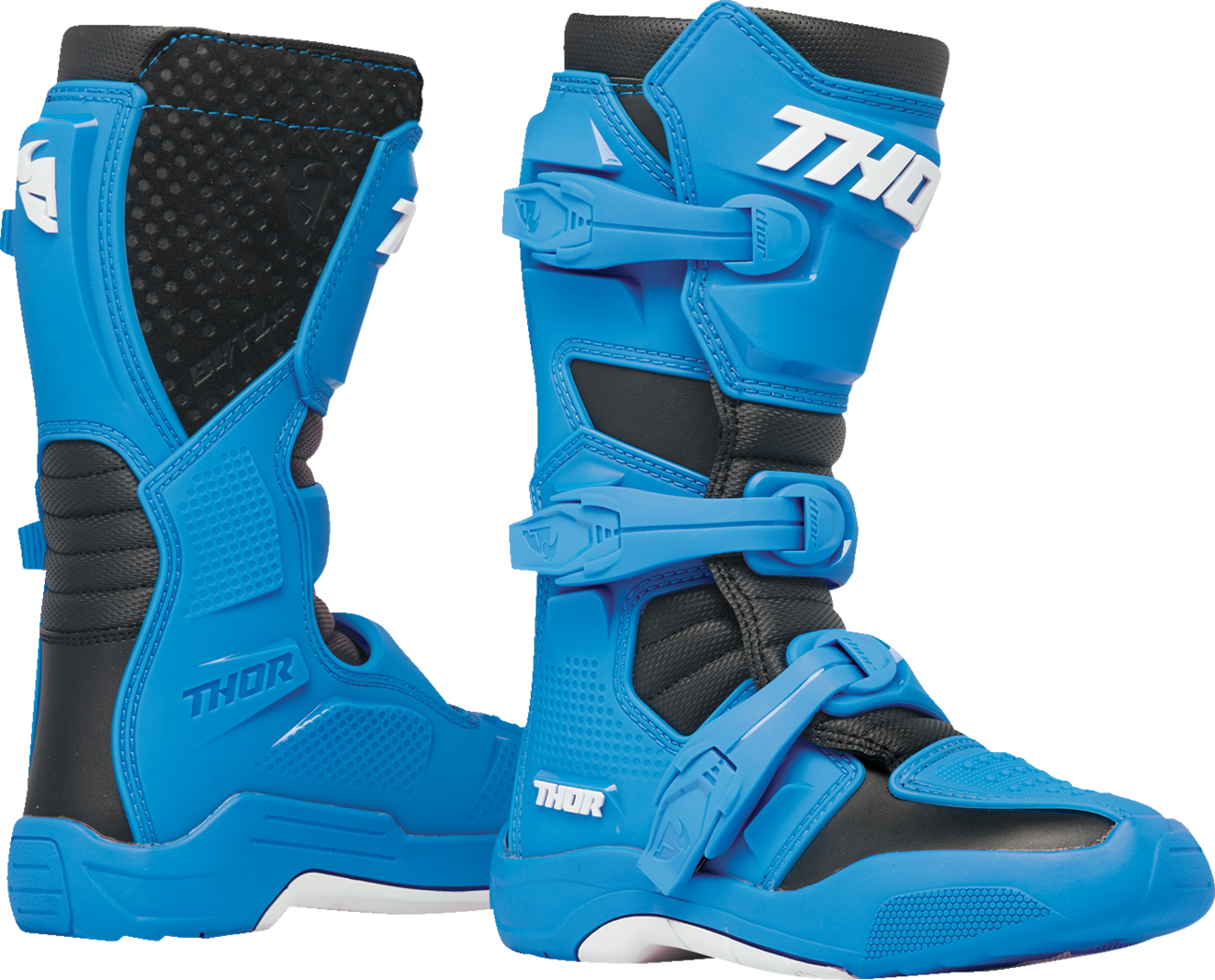 BOTAS THOR BLITZ XR PARA NINO AZUL NEGRO