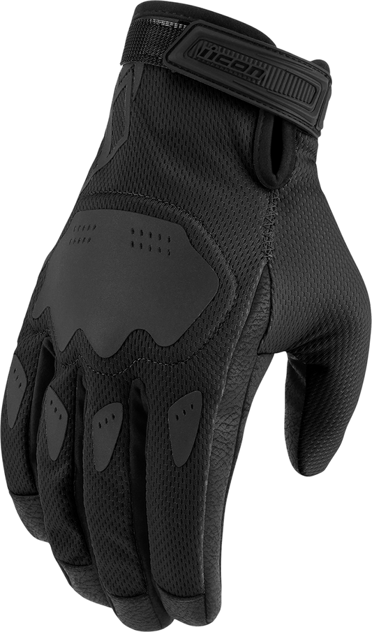 GUANTES ICON HOOLIGAN   CE   NEGRO