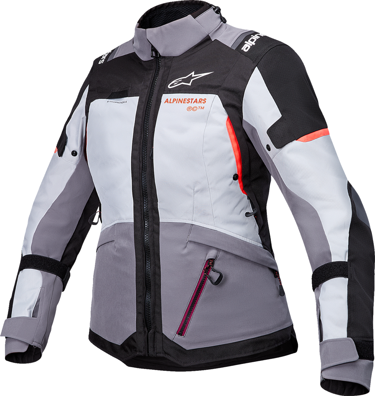 CHAQUETA ALPINESTARS STELLA ANDES V4 DRYSTAR GRIS OSCURO/GRIS/AZUL/CORAL PARA DAMA