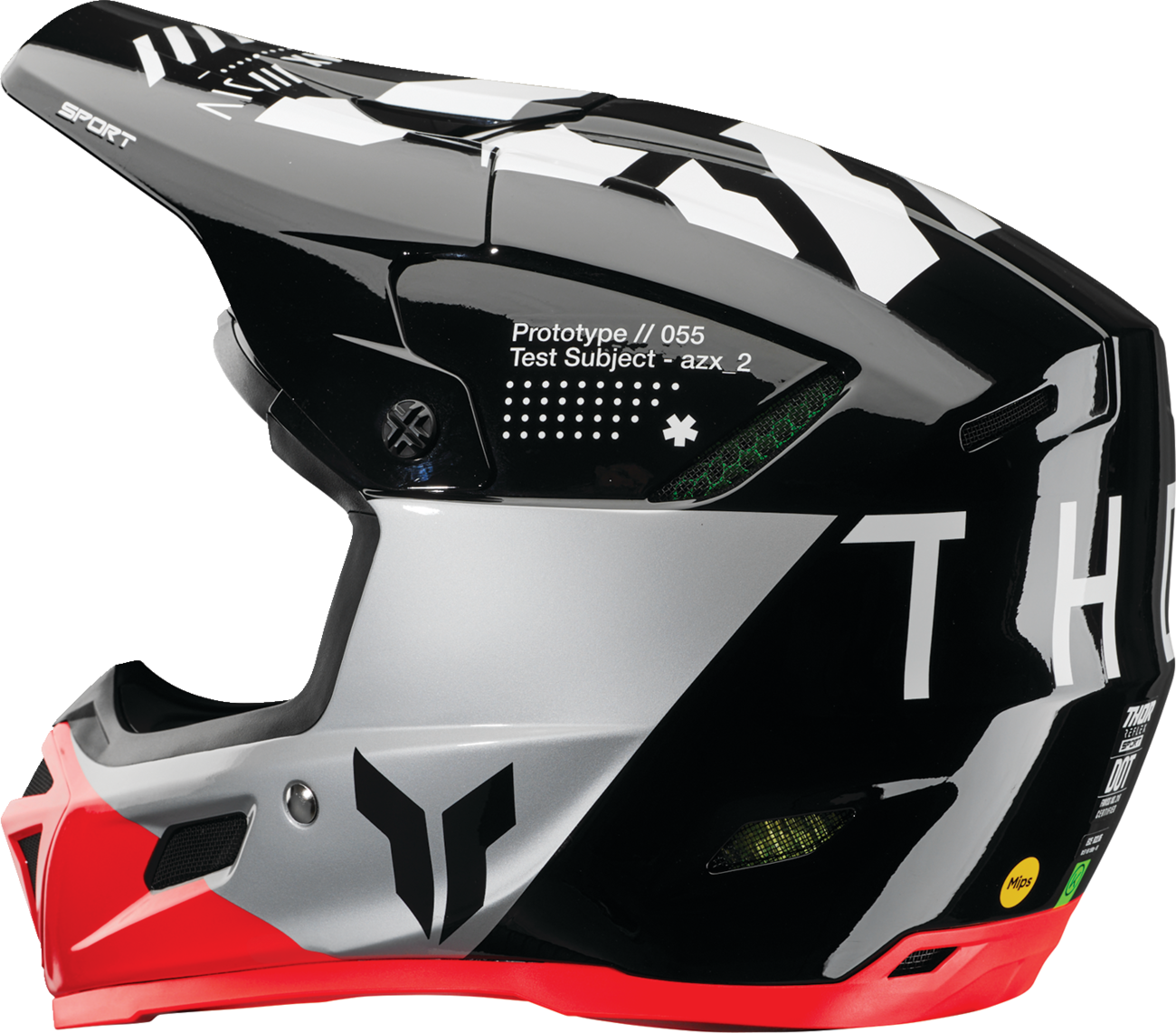 CASCO INTEGRAL THOR REFLEX SPORT STRIKE NEGRO ROJO